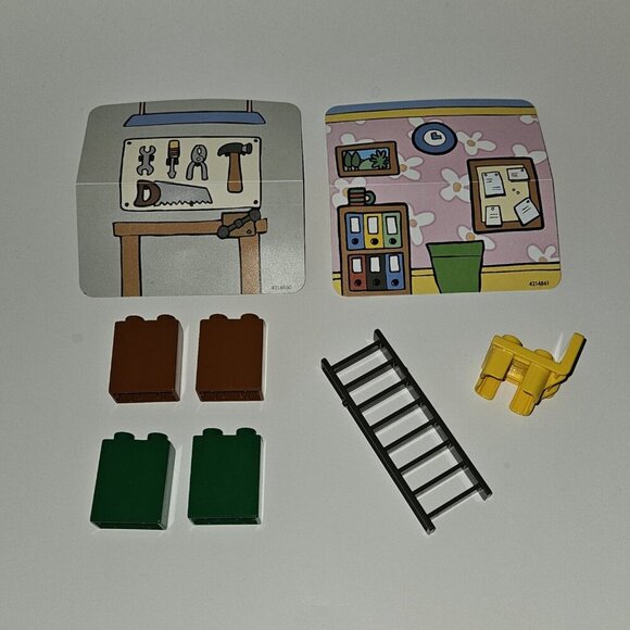 Lego Duplo 3284 Bob Builder Busy Day Ladder Lunch Tool Bricks Chair NOT COMPLETE - Picture 2 of 3